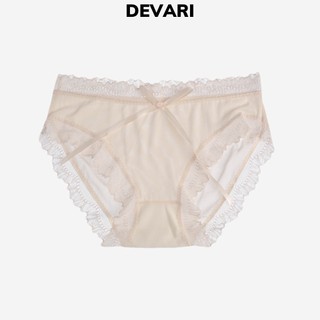 Quần lót nữ ren lưới cao cấp sexy ôm dáng thoáng mát đính nơ đẹp và gợi cảm DEVARI L1026