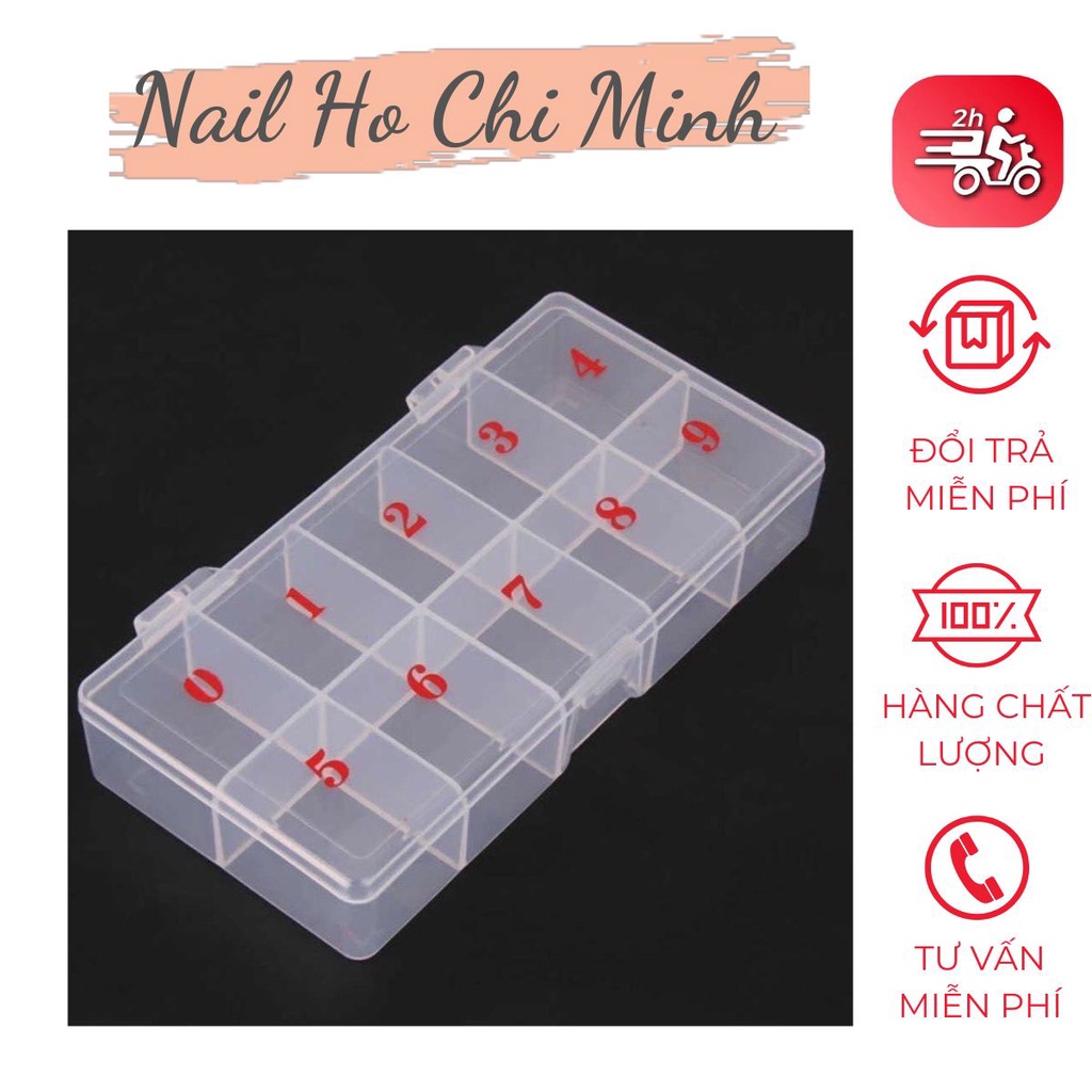 Hộp đựng móng giả size 10 ô và 11 ô
