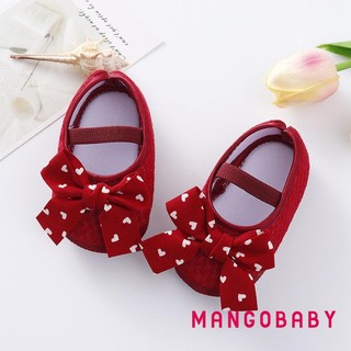 Mgg-baby Girls Giày Đế Bằng, Đế Mềm Nơ Dây Co Giãn Chống Trơn Trượt Trong Nhà Ngoài Trời Cho Bé Tập Đi