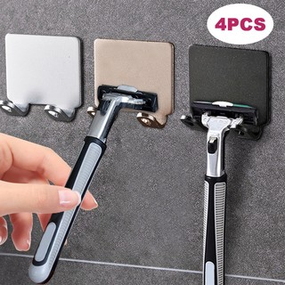 Phòng Tắm Thép Không Gỉ Dao Cạo Giá Đỡ Lưu Trữ Móc Treo Tường Nam Cạo Râu Cạo Râu Kệ Đấm Miễn Phí Dao Cạo Giá Phụ Kiện Tổ Chức 4 cái phù hợp dùng cho gia đình căn hộ văn phòng và không gian nhỏ