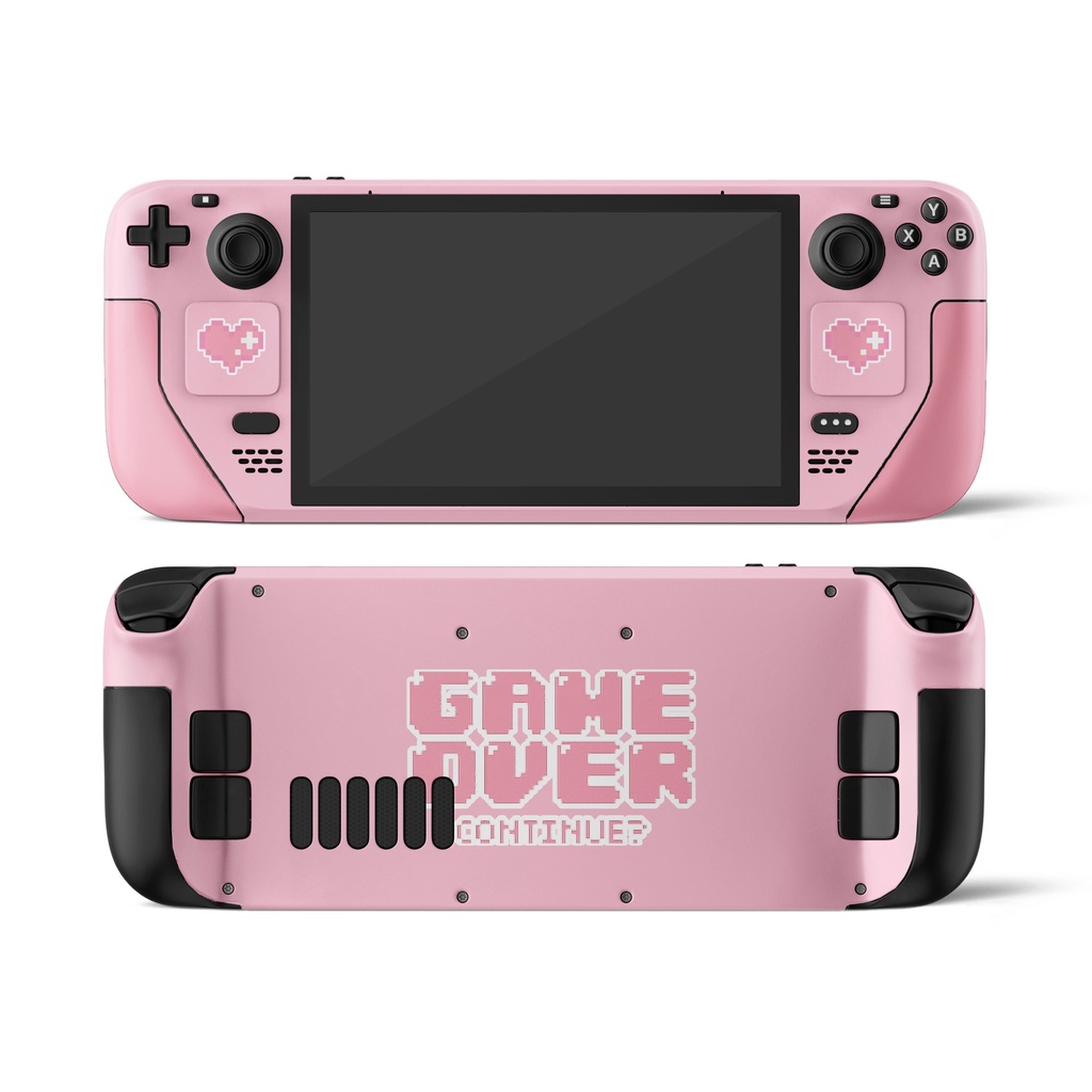 Skin dán Steam Deck mẫu Cute Gamer Girl Pink Pixel (Đã cắt sẵn chi tiết, dễ dán)