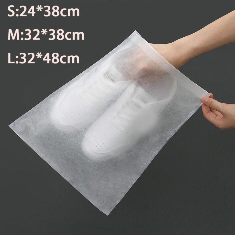 CHEESELY 10 / 30 Chiếc Vỏ Bụi Giày, Túi Đựng Du Lịch Chống Bụi, Túi Đựng Giày Gia Đình Dây Rút Có Thể Bảo Vệ