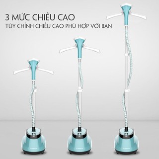 Bàn là hơi nước Qcooko, Bàn ủi hơi nước cây đứng công suất LỚN 1800W, bình nước 1,6L - Diệt khuẩn và loại bỏ mùi hôi