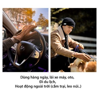 Găng tay mùa đông nam Cao cấp Freesize co giãn 4 chiều lót lông nhung mềm mịn giữ nhiệt tốt Cope88