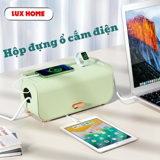 Hộp đựng ổ cắm điện chất liệu nhựa PP đựng giắc cắm, dây điện, cáp sạc tiện lợi, thiết kế tiết kiệm không gian