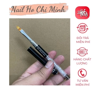 Cọ ombre cán đá sang chảnh và cán gỗ - Cọ ombre đầu dẹt, lông thưa chuyên dụng cho dân làm móng