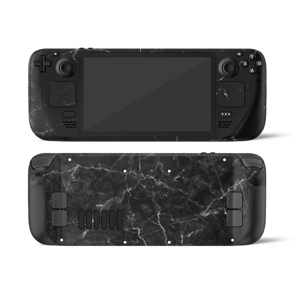 Skin dán Steam Deck mẫu Black Marble (Đã cắt sẵn chi tiết, dễ dán)