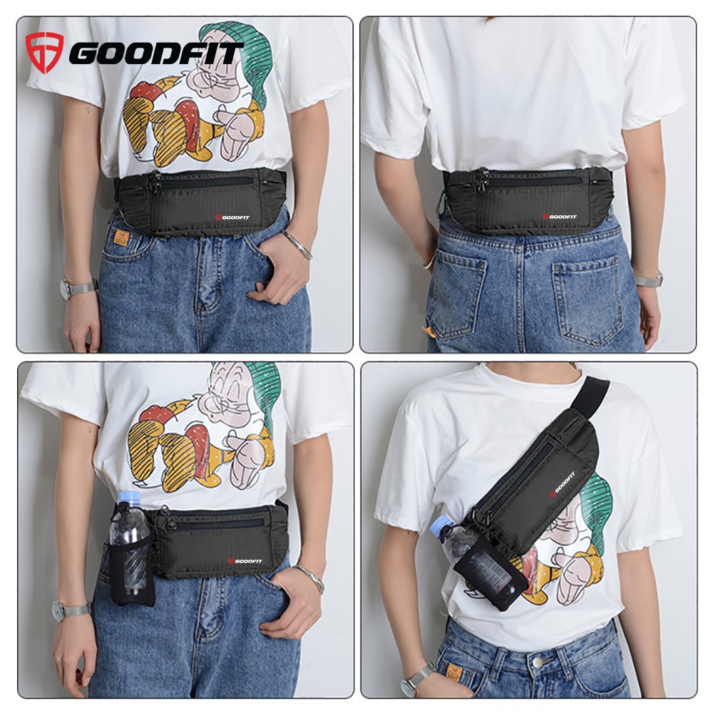 Túi đeo hông chạy bộ có ngăn đựng nước GoodFit GF108RB, túi chạy bộ cao cấp giá rẻ
