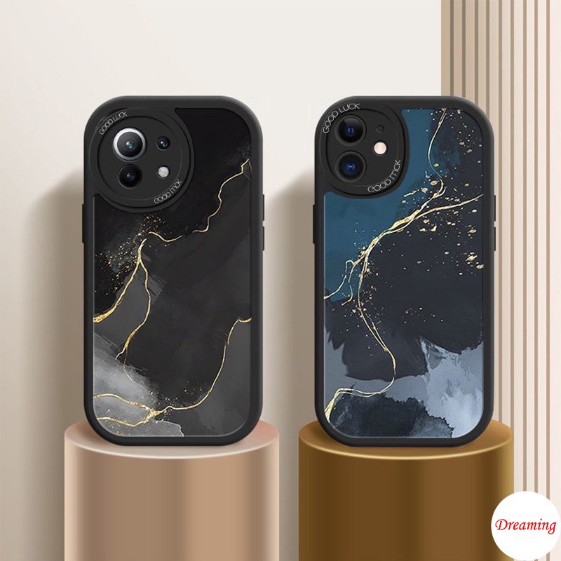 Ốp Lưng Cho Redmi Note 13 12 11S 10S 9S 8 7 A1 A2 12C 11A 10C 10A 9C 9A 9T C55 C50 X5 X3 NFC GT M3 10T 13T Pro 11T Hình Bầu Dục Mắt Lớn Mềm Ốp Lưng Điện Thoại Màu Xám Xanh Bầu trời