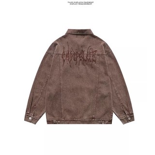 Áo Khoác Jeans Nam Nữ Denim Jacket Hàn Quốc Phối Phụ Kiện Hình Thêu Nổi, 3 Màu Áo Cực Hót  From Rộng Thời Trang Unisex