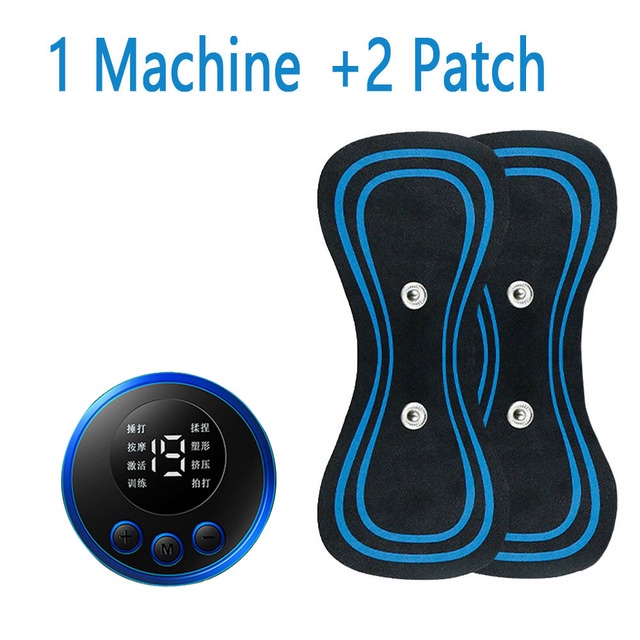 Máy Massage Cổ EMS 8 Chế Độ Kèm Miếng Dán Massage Giảm Đau Kích Thích Cơ Bắp Màn Hình LCD