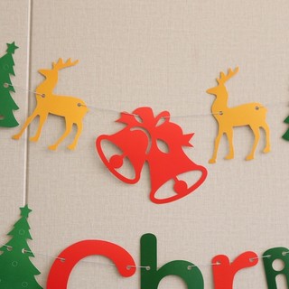 Dây cờ trang trí Noel Merry Christmas màu sắc