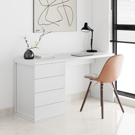 Ảnh GRANDOLA, Bàn làm việc, bàn học, 1 bên tủ DEK_010, 150x50x76cm, bàn gỗ Scandi Home 3