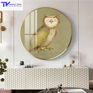 Tranh Tròn Hình Động Vật Nhiều Kích Thước D30cm D60cm Phù Hợp Trang Trí Phòng Khách, Phòng Ngủ