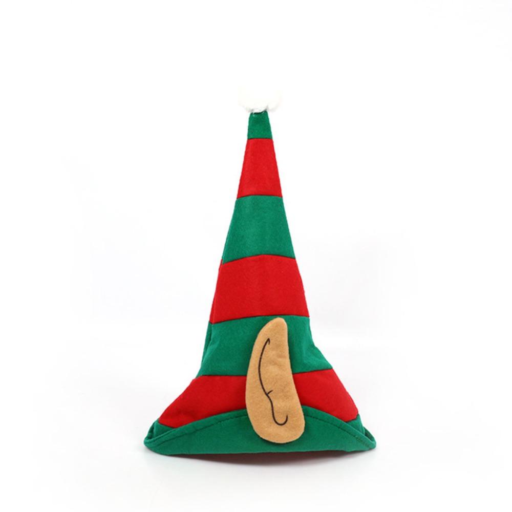 NORBORTO 5 Chiếc Mũ Người Yêu Tinh Giáng Sinh Đảng Mũ Xmas Đạo Cụ Dự Tiệc Thiết Kế Sọc Đỏ Và Xanh