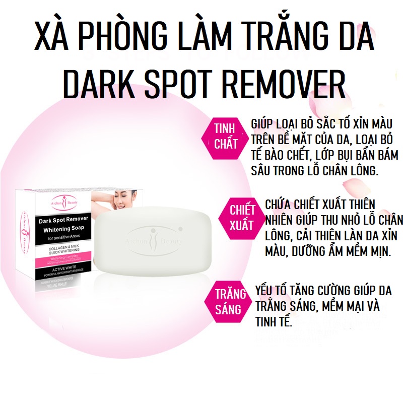 Xà Phòng Cao Cấp Trắng Nách, Trắng Vùng BiKiNi Trắng Toàn Thân DARK SPOT Dưỡng Ẩm, Loại Bỏ Sắc Tố Melanin