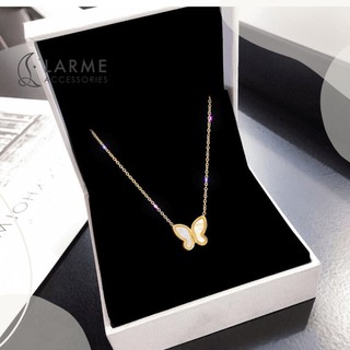 Vòng cổ, dây chuyền nữ mặt hình bướm nạm đá Larme accessories - DC0008