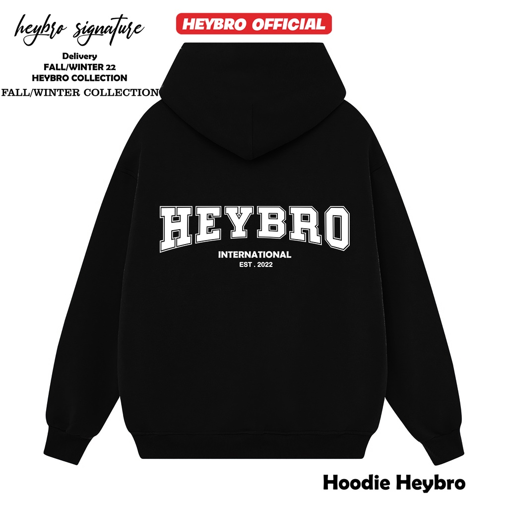 Áo hoodie nam / Hoodie Unisex nỉ bông cotton local brand HEYBRO nhiều màu