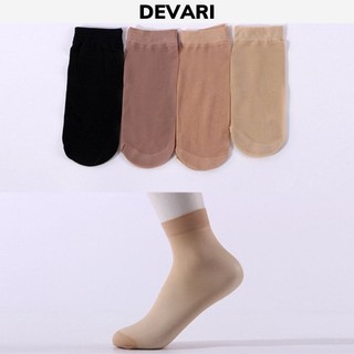 Tất vớ nữ cổ ngắn màu da thật chân mỏng mềm mại thông thoáng đẹp và dễ thương DEVARI T9111