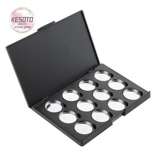 [Kesoto] Hộp đựng trang điểm dạng bột phấn mắt có 12 chảo thiếc