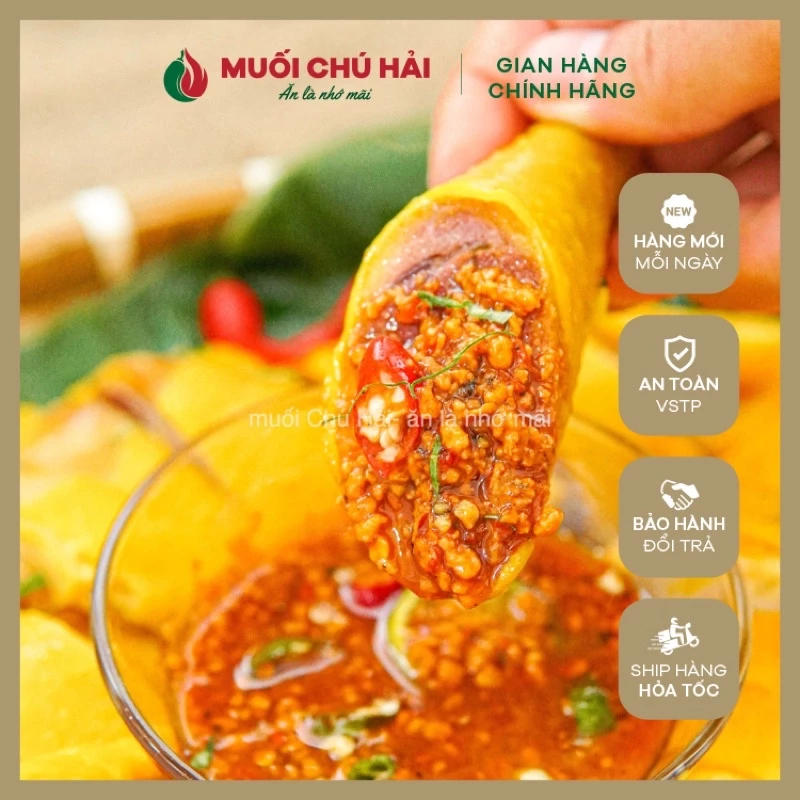 Muối sốt Chú Hải siêu cay, chấm bánh tráng hoặc các loại hải sản