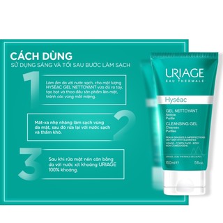 Gel rửa mặt cho da dầu, mụn URIAGE HYSÉAC GEL NETTOYANT 150ml
