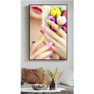 Tranh Treo Tường Tiệm Nail Siêu Đẹp 01 - Tranh Laminate Tráng Gương (60x90cm)