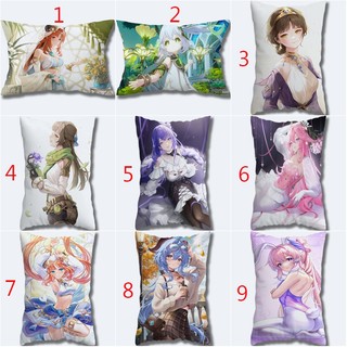 Genshin Impact Trò chơi phổ biến Alhaitham Tighnair Nilou Vỏ gối hình chữ nhật bằng vải Polyester một mặt Sofa Phòng ngủ Đệm ô tô Vỏ gối trang trí tại nhà (Không có gối bên trong)