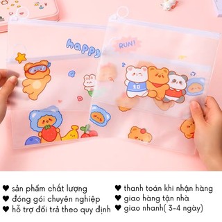 Túi Đựng Bút Trong Suốt Cỡ Lớn Vải Nhiều Ngăn Cute Lưới Timo VPK27