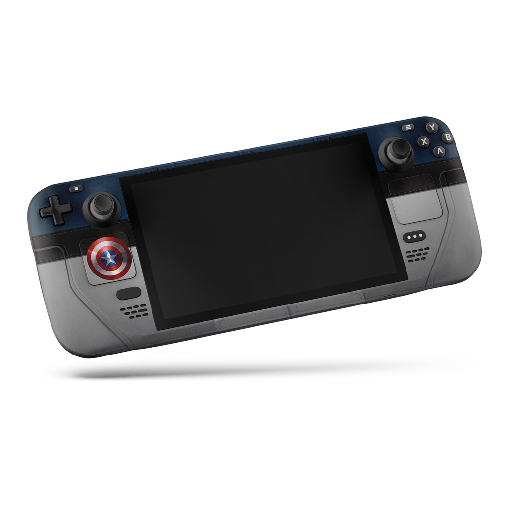 Skin dán Steam Deck mẫu Captain America Shield (Đã cắt sẵn chi tiết, dễ dán)