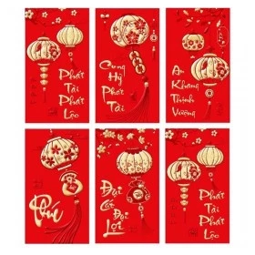 Set 6 Bao Lì Xì Ánh Kim Tết - Giao mẫu ngẫu nhiên