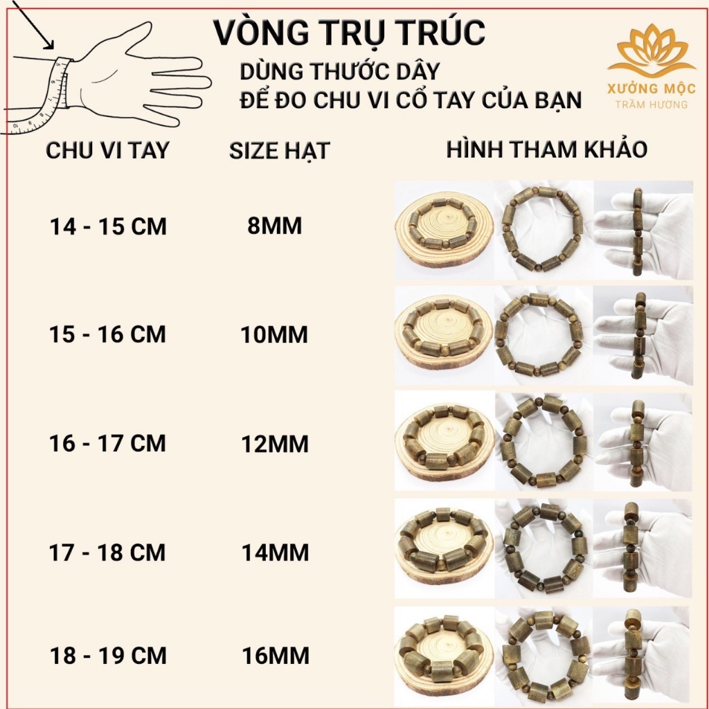 Ảnh Vòng tay trầm hương Trụ trúc Tóc vườn Xưởng Mộc Việt size 8/10/12/14/16mm mang bình an may mắn 4