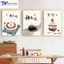 Tranh Treo Tường Trang Trí Phòng Ăn 2 , Tranh Tráng Gương ( Bộ 3 Tấm )