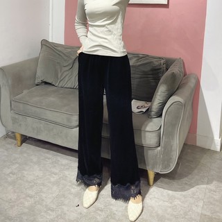 𝗛𝗮̀𝗻𝗴 𝗰𝗵𝗶́𝗻𝗵 𝗵𝗮̃𝗻𝗴 Quần nhung siêu dày phối ren lượn - ON WORKSHOP
