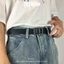 Thắt lưng - Dây nịch màu đen đơn giản hàn quốc dành cho nam và nữ mang đi học đi chơi