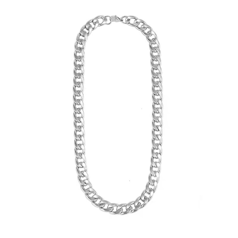 Vòng cổ titan unisex xích ngắn bản to không gỉ UN191007