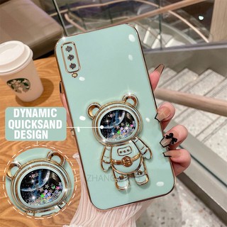 ốp lưng Samsung a7 2018 a50 a50s a30s a70 a750 Ốp Điện Thoại TPU silicone Mềm Mạ Điện 3D Có Giá Đỡ Hình Gấu Kim Tuyến Cho Samsung a7 2018 a50 a50s a30s a70 a750