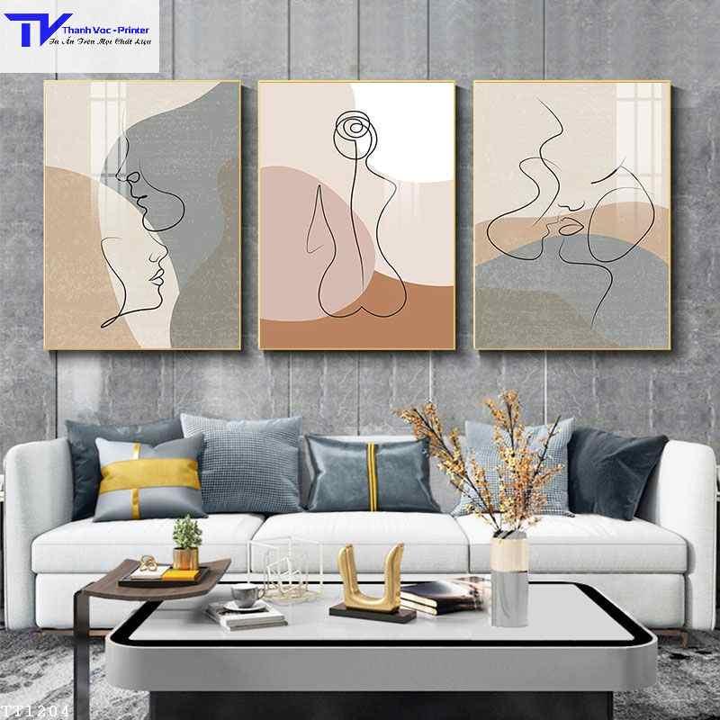 Tranh Treo Tường Tối Giản 4 , Tranh Tráng Gương ( Bộ 3 Tấm )