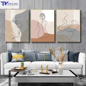 Tranh Treo Tường Tối Giản 4 , Tranh Tráng Gương ( Bộ 3 Tấm )