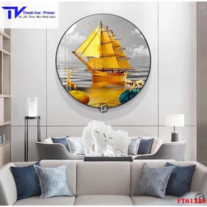 Tranh Tròn Thuận Buồm Xuôi Gió Nhiều Kích Thước D30cm D60cm