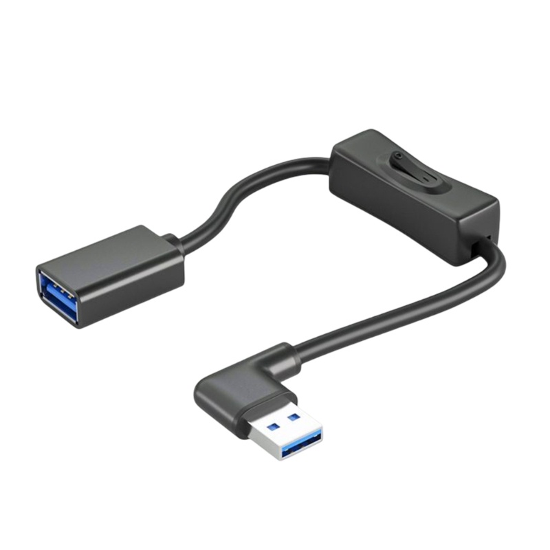 Dây Cáp Nối Dài Chuyển Đổi Dữ Liệu Cổng USB 3.0 Góc 90 Độ Có Công Tắc On / Off