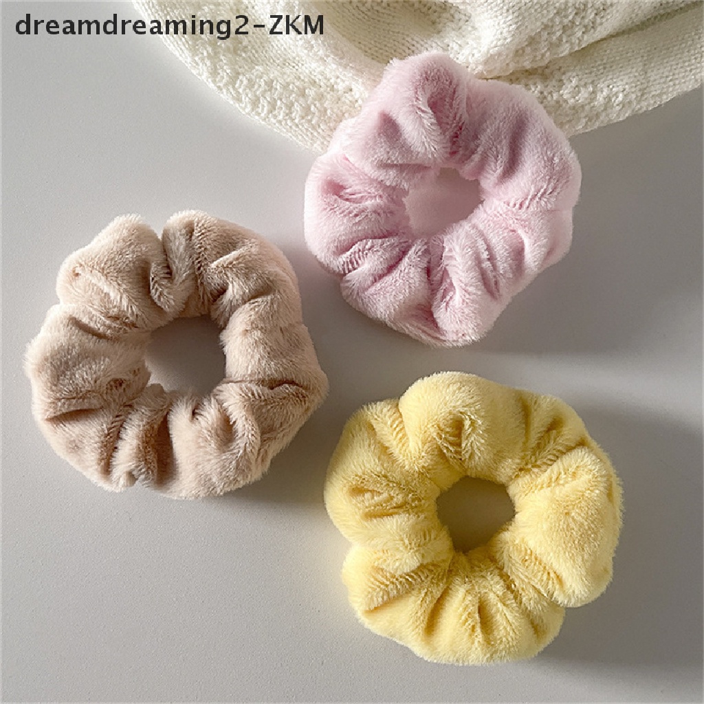[dreamdreaming] Winter Warm Soft Hair Scrunchies Women Girls Cute Plush Elastic Hair Band Multicolor Rubber Band [zkm]