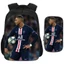 SQ11 Soccer Star Messi School Bag Cristiano Ronaldo Phim Hoạt Hình Ba Lô Hộp Đựng Bút Chì Bộ 2 Món Học Sinh Mẫu Giáo Bé Trai