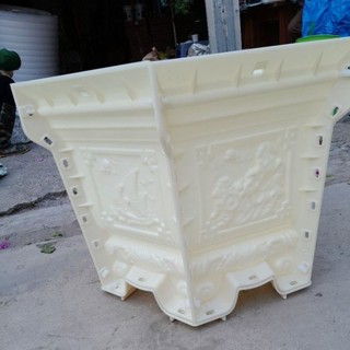 Khuôn đúc chậu lục giác 60 chân liền, hoa văn thuyền ngựa, chất liệu nhựa abs