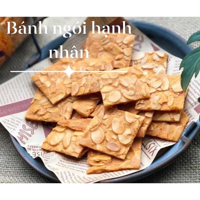 Bánh ngói hạnh nhân giòn hộp 200g siêu hạt - Chia Bakery