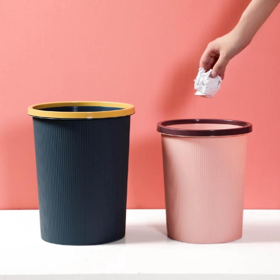 Thùng Rác Nhựa Sọc Dọc Tối Giản Trang Trí Văn Phòng Tiện Lợi | Shopee ...
