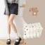 Tất cổ cao nữ trắng phong cách Nhật Hàn vớ gân nhún cotton co giãn thoáng mát họa tiết gấu thỏ đáng yêu đẹp HANASO TD050