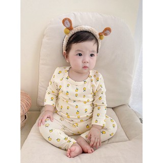 Bộ đồ ngủ Cotton cao cấp cho trẻ em 0-5 tuổi Đồ ngủ giữ ấm hoạt hình
