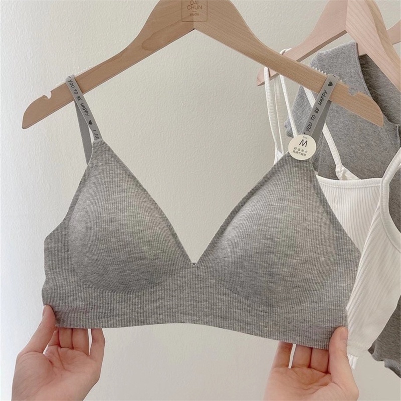 Áo Ngực Không Gọng 3 / 4 cup Mỏng Nâng Ngực Mềm Mại Không Đường May Size s-xl Thời Trang Cho Nữ