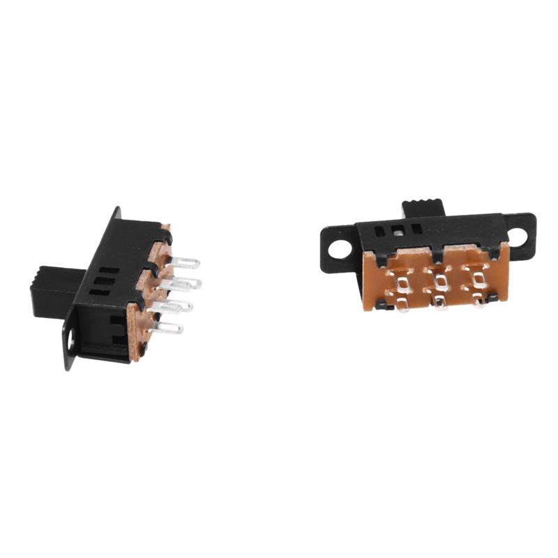 10 Chiếc Núm Cao 6 Pin 3 Vị Trí DPDT Bảng Trượt Công Tắc 0.5A 50V DC